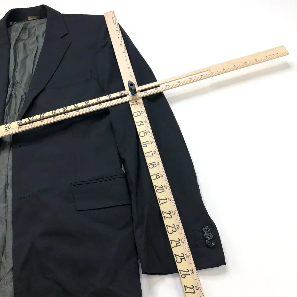 Banana Republic 40 R Navy Blue Men's Wool Blend Button Blazer Sport Coat Jacket